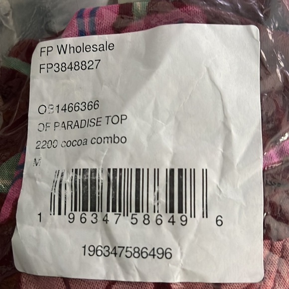 Free People NWT Floral Boho Paradise Top in a mesh fabric. Runs big like a L - Picture 3 of 7